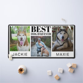 Moderner Hund Vater Drei Fotosammlungen Schreibtischunterlage