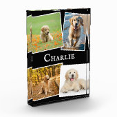 Moderner Hundehund-Collage Keepake Fotoblock (Links)