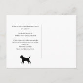 Moderner Hundehund neue Adresse, die ich bewegt ha Ankündigungspostkarte (Rückseite)