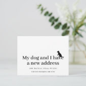 Moderner Hundehund neue Adresse, die ich bewegt ha Ankündigungspostkarte (Stehend Vorderseite)