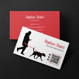 Moderner Hundespaziergang Pet Sitting Hunde Spazie Visitenkarte
