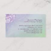 Moderner Hydrangeas-Wellness-Center + Massage Visitenkarte (Rückseite)