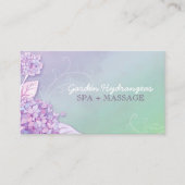 Moderner Hydrangeas-Wellness-Center + Massage Visitenkarte (Vorderseite)