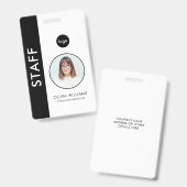 Moderner ID-Mitarbeiter Ausweis (Vorder- & Rückseite)