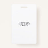 Moderner ID-Mitarbeiter Ausweis (Rückseite)