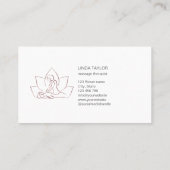 Moderner Illustrationsmassagetherapeut Visitenkarte (Rückseite)