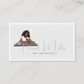 Moderner Illustrierter Podcast Foto QR Code Visitenkarte (Vorderseite)