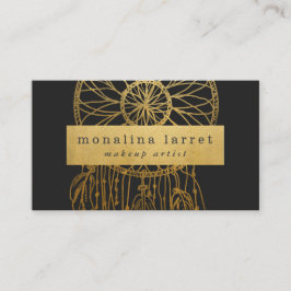 Moderner Imitat-Goldfolien-Bohemischer Traumfänger Visitenkarte