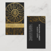 Moderner Imitat-Goldfolien-Bohemischer Traumfänger Visitenkarte (Vorne/Hinten)