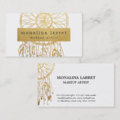 Moderner Imitat-Goldfolien-Bohemischer Traumfänger Visitenkarte (Vorne/Hinten)