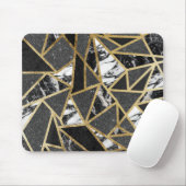 Moderner Imitat-GoldGlitzer-Marmor-geometrisches Mousepad (Mit Mouse)