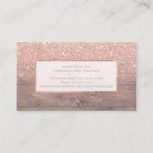 Moderner Imitat-RosengoldGlitter hölzernes ombre Visitenkarte (Rückseite)