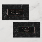 Moderner Imitat-Rosengoldrahmenmarmor Visitenkarte (Vorne/Hinten)