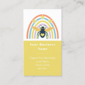 Moderner Imker Apiary Bio Honey Retro Rainbow Visitenkarte (Vorderseite)