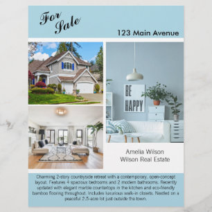 Moderner Immobilien-Exposé 2-seitiger Flyer