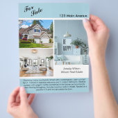 Moderner Immobilien-Exposé 2-seitiger Flyer (Hand)