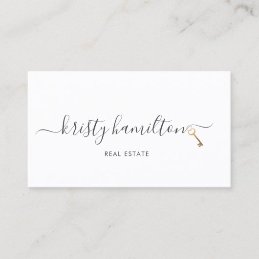Moderner Immobilien-Schlüssel für Anwesen beruflic Visitenkarte (Vorderseite)