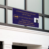 Moderner Immobilien-Werbe-Makler Banner (Äußeres Gebäude)