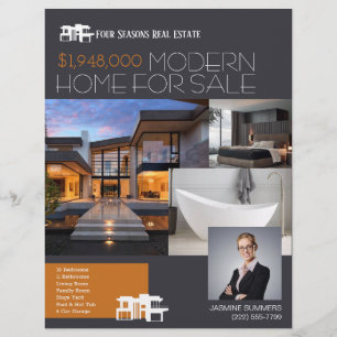 MODERNER Immobilienmakler Flyer zu verkaufen