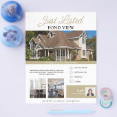 Moderner Immobilienmarkt gerade aufgeführter Flyer (Einzeln)