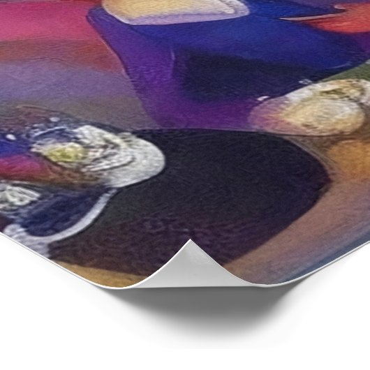 Moderner Impressionist ein überfüllter Bar Poster (Ecke)