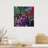 Moderner Impressionist ein überfüllter Bar Poster (Küche)
