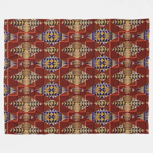 Moderner Indianer 16 Fleecedecke (Vorderseite (Horizontal))