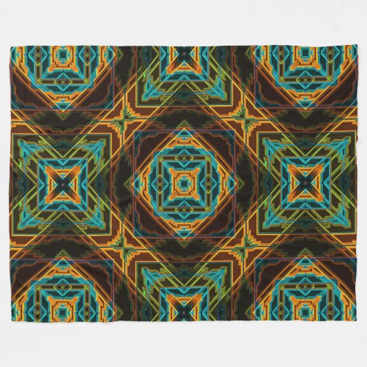 Moderner Indianer 19 Fleecedecke (Vorderseite (Horizontal))