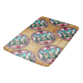Moderner Indianerstaat 15 Bath Mat Badematte (Schrägansicht)
