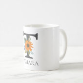 Moderner, individuell anpassbarer Mit Monogramm Br Kaffeetasse (VorderseiteRechts)