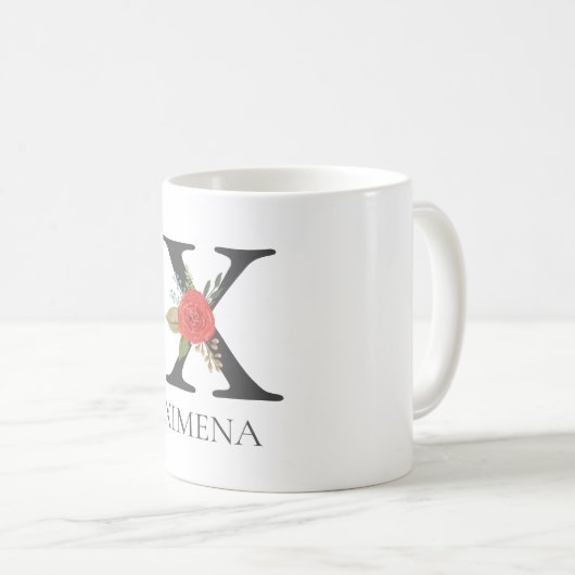 Moderner, individuell anpassbarer Mit Monogramm Br Kaffeetasse (VorderseiteRechts)