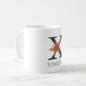 Moderner, individuell anpassbarer Mit Monogramm Br Kaffeetasse (Vorderseite Links)