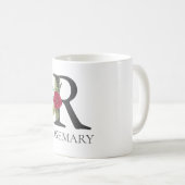 Moderner, individuell anpassbarer Mit Monogramm Bu Kaffeetasse (VorderseiteRechts)