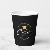 Moderner Individuelle Name Abschluss Trendy Script Pappbecher (Vorderseite)