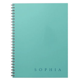 Moderner Individuelle Name Aquamarin und blau Notizblock