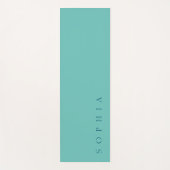 Moderner Individuelle Name Aquamarin und blau Yogamatte (Vorderseite)