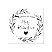 Moderner Individuelle Name aus Leder mit Liebe Gummistempel (Prägung)