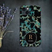 Moderner Individuelle Name aus schwarzem Marmor Mo Case-Mate iPhone Hülle