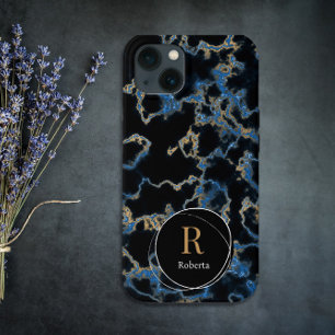 Moderner Individuelle Name aus schwarzem Marmor Mo Case-Mate iPhone Hülle
