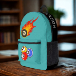 Moderner Individuelle Name Billiard Ball Bedruckter Rucksack