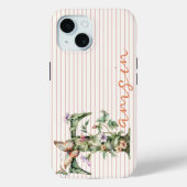 Moderner Individuelle Name Blumenschmetterling Ers Case-Mate iPhone Hülle (Rückseite)