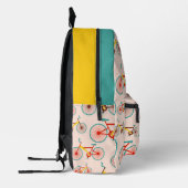 Moderner Individuelle Name Farbiges Fahrradmuster Bedruckter Rucksack (Links)