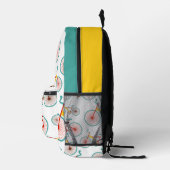 Moderner Individuelle Name Farbvolles Fahrradmuste Bedruckter Rucksack (Rechts)