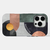 Moderner Individuelle Name für Abstrakte geometris Case-Mate iPhone Hülle (Rückseite (Horizontal))