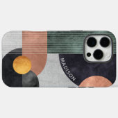 Moderner Individuelle Name für Abstrakte geometris Case-Mate iPhone Hülle (Rückseite (Horizontal))