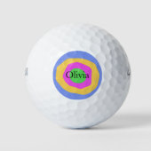 Moderner Individuelle Name für dynamisches Design Golfball (Vorderseite)