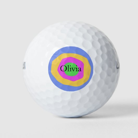 Moderner Individuelle Name für dynamisches Design Golfball (Vorderseite)