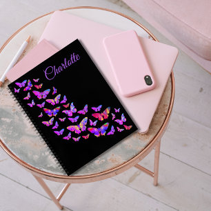 Moderner Individuelle Name für Schmetterlingsmuste Notizblock