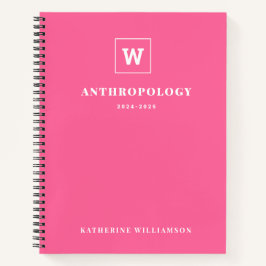 Moderner Individuelle Name für Studienfach Monogra Notizblock