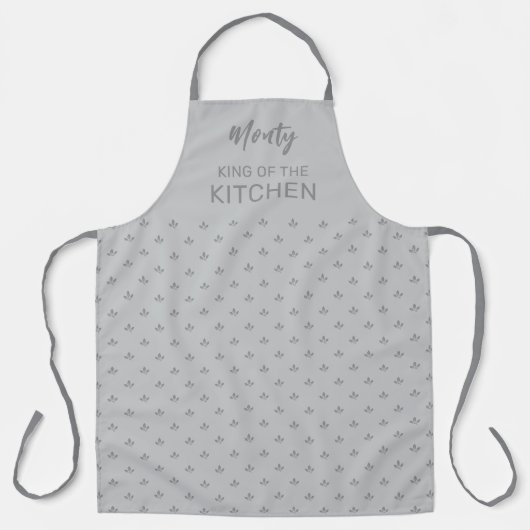 Moderner Individuelle Name King of the Kitchen Pat Schürze (Vorderseite)